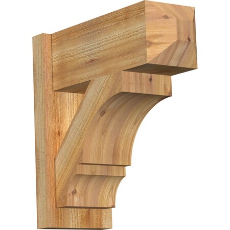 Ekena Millwork Balboa Rough Sawn Craftsman Outlooker, Western Red Cedar, 8"W x 20"D x 20"H OUT08X20X20BOA04RWR